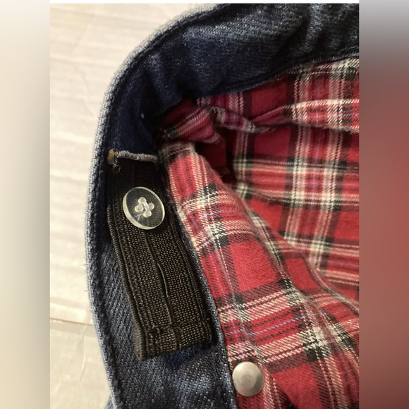 Talbots Kids size 4 boys red flannel lined adjustable waist denim jeans - Picture 6 of 6